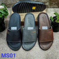 Dép Doctor Nam Da Bò Halita Da Chống Nhăn, Đế Cao 3cm, Thời Trang - MS 01