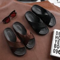 Dép Doctor nam quai chéo dù siêu bền khâu đế chắc chắn full DCX