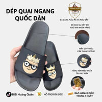 Dép Doice Mặt Quỷ Vương Miện The King quai da đế cao su DéP Slipper Đế Bằng