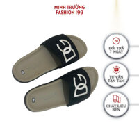 Dép Dolce&Gabana quai ngang da bò - dép nam Dolce&Gabana mới nhất 2023 - dép thêu logo DG