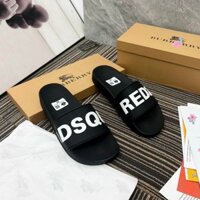 Dép dsq icon quai mềm cao cấp, dép lê nam in chữ full màu nổi bật đặc sắc.