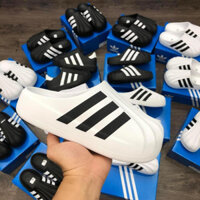 Dép đúc adidas adifom mule - Dép sục đen trắng mũi sò nam nữ thiết kế phong cách dễ phối đồ