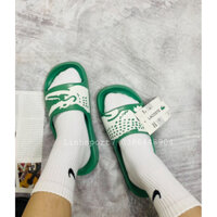 Dép đúc cao su Lcst Dép thời trang nam nữ cá sấu hở mõm màu đen và xanh cốm