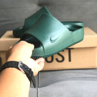 Dép Đúc Nguyên Khối Nike_Calm Slide NEW Slide Hot Nhất, Dép Quai Ngang Nam Và Nữ Chống Thấm Nước Đàn Hồi 2023,Xanh Rêu