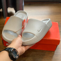 Dép Đúc Nguyên Khối Nike_Calm Slide NEW Slide Hot Nhất, Dép Quai Ngang Nam Và Nữ Chống Thấm Nước Đàn Hồi Bản 2023(Xám)