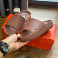 Dép Đúc Nguyên Khối Nike_Calm Slide NEW Slide Hot Nhất, Dép Quai Ngang Nam Và Nữ Chống Thấm Nước Đàn Hồi 2023(Nâu đậm)