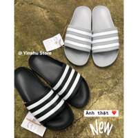 ￼Dép đúc nguyên khối siêu nhẹ unisex Adidas quai ngang 3 sọc thể thao chống nước mới