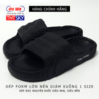 Dép đúc quai ngang vân gỗ nam, nữ siêu nhẹ DUWA - Hàng chính hãng - TK211 - Đen. - 42