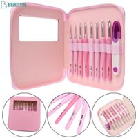 Đẹp| Dụng cụ đan áo len Tay cầm mềm mới Bộ 8 món Dụng cụ may vá