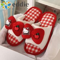 Dép EDIE Cinnamoroll, Dép một dòng mềm mại sang trọng My Melody, Sandal Kitty Cat Cotton và Linen Nơ dễ thương Kuromi Slides Nữ