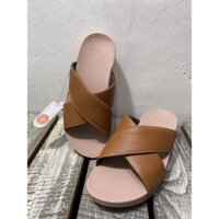 Dép fitflop quai CHÉO NÂU TRƠN