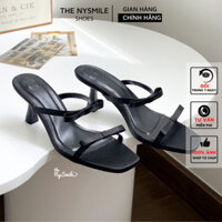 Dép guốc 2 quai nơ 7p xinh xắn , dép guốc đi làm sang chảnh  -THENYSMILE - MAIKAA