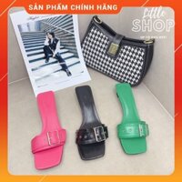 Dép Guốc cao gót nữ 3 phân Quai khoá vuông HOT 2022. Chất liệu Cao Cấp mã LS 089