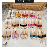 Dép Guốc Gỗ Mộc Đế Xuồng Chạm Khắc Truyền Thống Mặc Cùng Áo Dài Nhiều Màu Siêu Xinh MT Shoes GM006