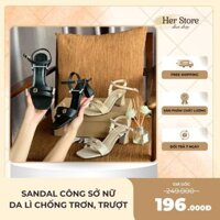 Dép Guốc Quai Hậu Basic Đế Cao 5P Quai Da Sần Phủ Nano Cao Cấp Chống Trơn, Trượt