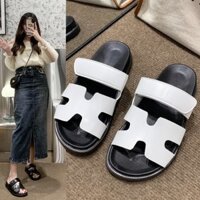 Dép H quai dán quai trắng , dép hm trắng mẫu mới dép lê chữ h 3cm