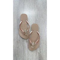 Dép havaianas chính hãng slim nâu gấu bạc