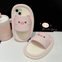 [Dép Heo] Ốp Lưng Silicon 3D Dễ Thương Tương Thích Cho iPhone 15 Pro Max 14 Pro 13 12 11 Cặp Đôi Vỏ Điện Thoại Mềm Chống Sốc