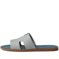 Dép Hermes Izmir Sandal Gris Silex Bleu Turquin Epsom Leather