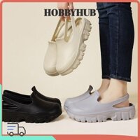 Dép HOBBYHUB, Dép Chống Trơn Trượt Màu Trơn, Giày Thời Trang Dày 2024 Bên Ngoài