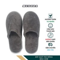 Dép Hương Quế Đi Trong Nhà Hương Quế Trà Bồng, Tạo Cảm Giác Nhẹ Nhàng Thoải Mái Khi Mang - Hàng Chính Hãng - Xám