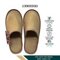 Dép Hương Quế Đi Trong Nhà Hương Quế Trà Bồng, Tạo Cảm Giác Nhẹ Nhàng Thoải Mái Khi Mang - Hàng Chính Hãng - Vàng cói