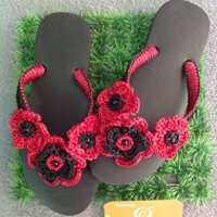 Dép kẹo hoa handmade