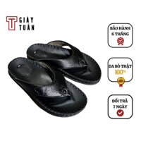 Dép kẹp da nam bảo hành 6 tháng - Chú Tuấn Giày