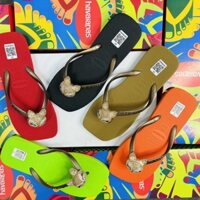 dép kẹp đế cao su nhiều màu chamr hồ ly đáng iu