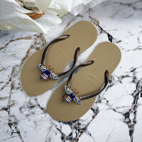 DÉP KẸP Dép Tông Lào Nữ mẫu chram ONG Tiểu Xanh 9 màu ( Tròn)