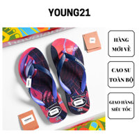 Dép kẹp nam cao su toàn bộ cao cấp HV thời trang họa tiết Spiderman có hộp tag