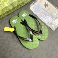 Dép kẹp nam guci mới, Dép xỏ ngón nam họa tiết mới lạ, Dép tông lào đế cao su thiên nhiên 2 màu xanh và đen