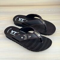 Dép kẹp nam quai da mềm đế cao 2cm đi êm chân