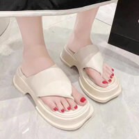 Dép kẹp nữ, dép nữ đế xuồng cao 5,5cm quai tam giác, tôn dáng tăng chiều cao mẫu mới 2023
