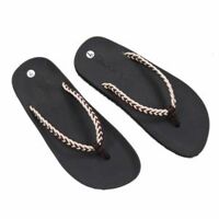Dép kẹp nữ Giavy quai nhỏ thắt bím - Kem,38