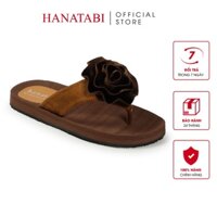 Dép Kẹp Nữ Hanatabi Đế Cao 1cm Có Hoa Mã DEK1F176