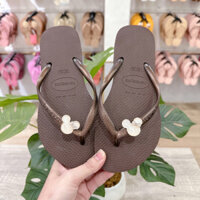 Dép Kẹp Nữ Havaianas Slim Đính Mickey Milk
