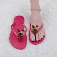 Dép Kẹp Nữ Havaianas Slim Đính Thỏ Bunny Đỏ