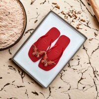 dép kẹp tông nữ cao su đính chamr bớm kim loại thời trang