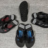 Dép kẹp xỏ ngón Adidas quai chéo nam nữ dép đi mưa cao su êm mềm