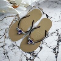 Dép Kẹp Xỏ Ngón Tông Lào Nữ Đế Tròn Cham Ong Màu Xanh Hàng Thời Trang Siêu Đẹp TPF.35