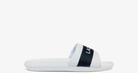 Dép Lacoste Croco Textile Logo Slides Nam - Trắng