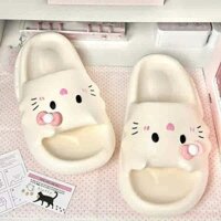 dép lào hello kitty Dép lê hellokitty màu trắng nữ sinh ký túc xá đi ra ngoài mùa hè dép xỏ ngón trong nhà tắm chống trơn trượt chống mùi hôi