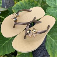 Dép Lào/Dép kẹp Chất Liệu Cao Su Mẫu Havaisnas Nơ 5 Màu T