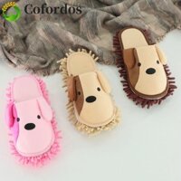 Dép lau nhà COFORDOS, Dép lau sàn có thể giặt được có thể tái sử dụng, Bụi sàn đa chức năng Microfiber Soft Open Toed Floor Đánh bóng giày Dép bụi bẩn