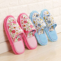 Dép lau nhà lười Xinzhi Shang có thể tháo rời, giặt được, làm sạch sàn, sợi mịn, dép dày cho nam và nữ mùa xuân 00027