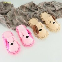 Dép lau nhà SAINTY, Dép lau sàn có thể tái sử dụng có thể giặt được, Bụi sàn đa chức năng Mũi mềm đánh bóng sàn Microfiber Dép đi trong phòng tắm