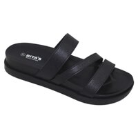 DÉP LÊ 3 DÂY QUAI NGANG NỮ BITA'S ĐẾ BẰNG DORA.10 (ĐEN) - BITAS