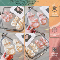 Dép Lê Bé Gái Quai Ngang Đính Hạt Xinh Xắn, Dép Sục Bé Gái Chống Trơn Trượt (B10)