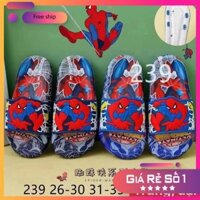 Dép Lê Cho Bé Trai Hình Siêu Nhân Chất Cao Su Nhám Êm Chân (9802 Nhện Quai Viền)  sale 25.5